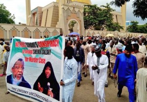 Les manifestants nigérians à Abuja appellent à la libération de l'éminent clerc Sheikh Zakzaky3