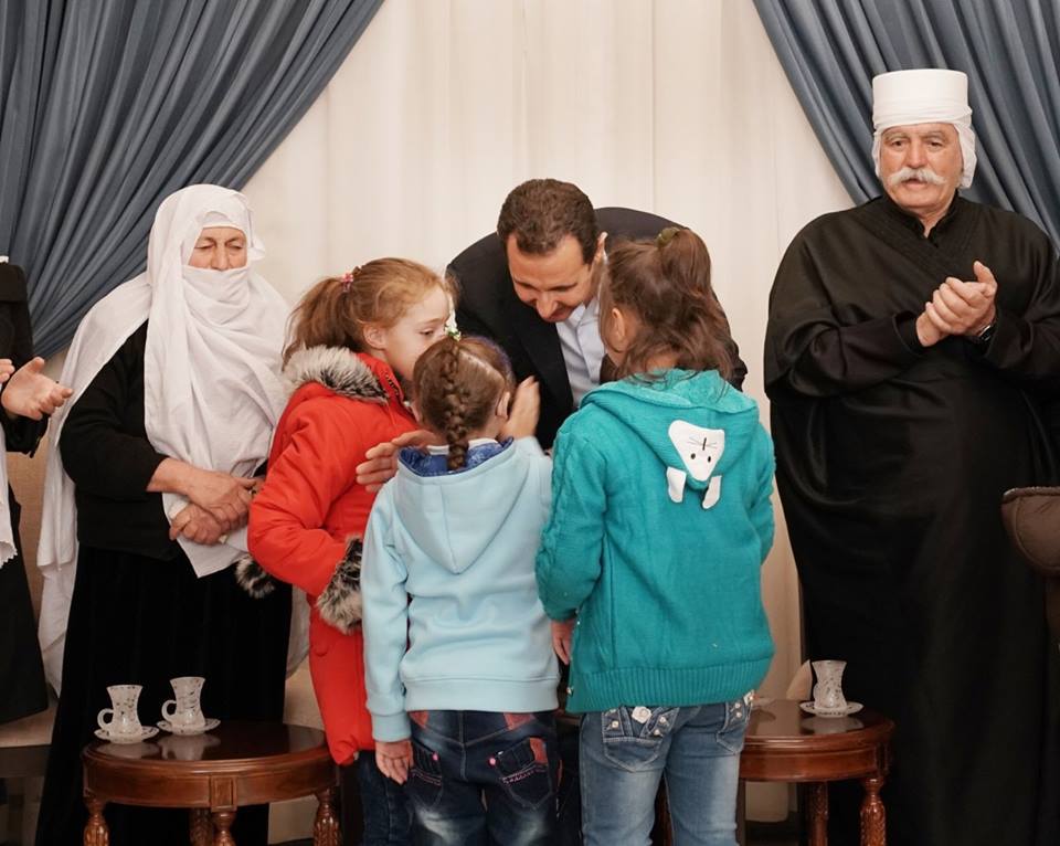 Hier, le président Bachar Al Assad a rencontré les habitants enlevés d'al-Souwayda4