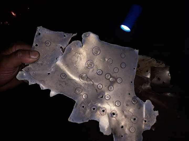 Ces qu'il reste des missiles israéliens après les avoirs interpellés par la DCA syrienne1