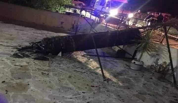 Ces qu'il reste des missiles israéliens après les avoirs interpellés par la DCA syrienne2