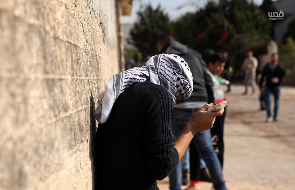 Scène d'affrontements d'aujourd'hui entre les forces d'occupation israéliennes et les manifestants palestiniens dans le village de Kafr Qaddoum dans la Cisjordanie occupée.6