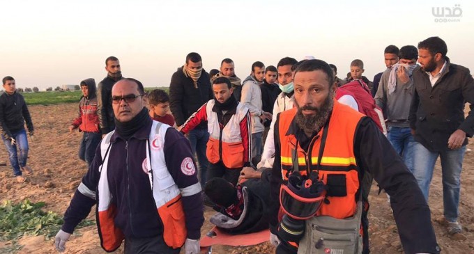 4 médecins Palestiniens ont été étouffés par inhalation de gaz après que des soldats de l’occupation israélienne ont tiré une bombe lacrymogène dans une ambulance à la frontière de Gaza à l’Est de Khan Younes