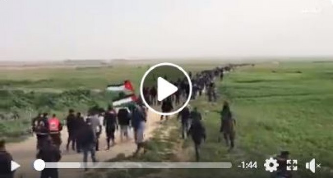Scènes de la Grande Marche du Retour à la frontière de Gaza aujourd’hui