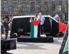 Manifestation à Amsterdam, Pays-bas en solidarité avec les palestiniens commémorant le premier anniversaire de la Grande Marche du Retour