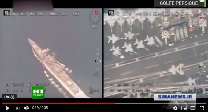 Vidéo] | Un drone iranien nargue un porte-avions américain dans le golfe Persique