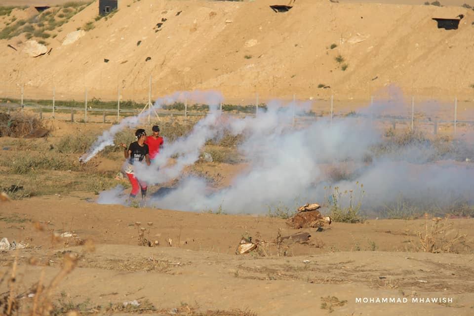 Scènes de la 58ème semaine de la Grande Marche du Retour sur les frontières de Gaza.