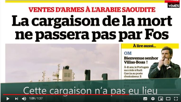 Mobilisation contre la guerre au Yémen dans les ports de France !