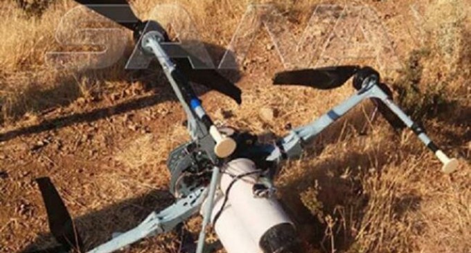 L’Armée Arabe Syrienne s’empare d’un drone à Quneitra, près des hauteurs du Golan sous occupation israélienne