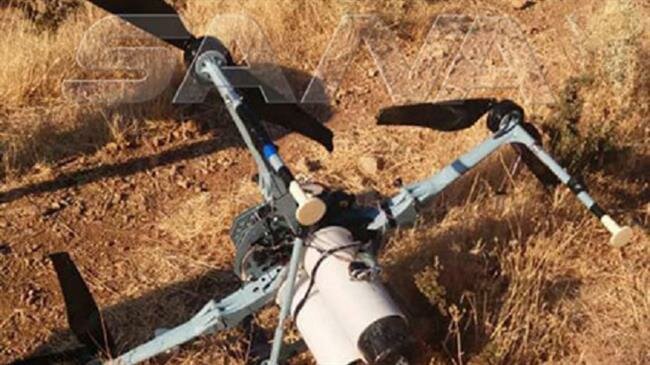 L'Armée Arabe Syrienne s'empare d'un drone à Quneitra, près des hauteurs du Golan sous occupation israélienne