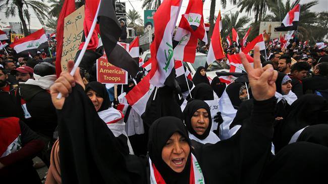 Des millions d'Irakiens défilent contre la présence américaine en Irak &