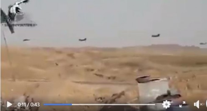 Vidéo : Des hélicoptères américains transfèrent des terroristes salafistes de Daesh de l’est de Syrie, vers l’Irak…