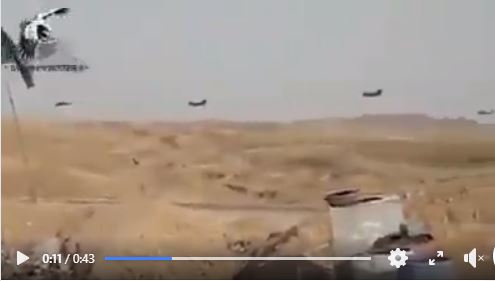 Des hélicoptères américains transfèrent des terroristes salafistes de Daesh de l'est de Syrie, vers l'Irak...