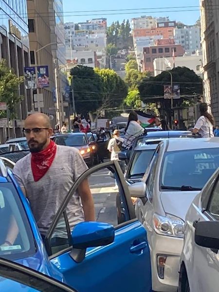 Les militants pro-Palestine ont bloqué la rue devant le consulat de l'occupation israélienne à San Francisco en protestation contre le plan d'annexion israélien, hier3
