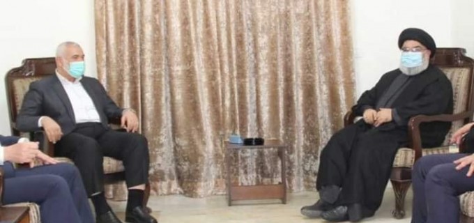 Le chef du Hezbollah, Hassan Nasrallah, reçoit aujourd’hui une délégation du Hamas dirigée par le président du mouvement Ismail Haniya.