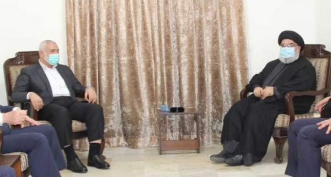 Le chef du Hezbollah, Hassan Nasrallah, reçoit aujourd’hui une délégation du Hamas dirigée par le président du mouvement Ismail Haniya.