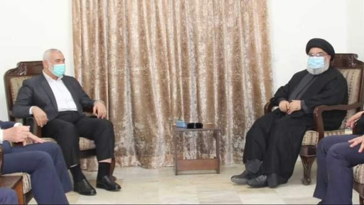 Le chef du Hezbollah, Hassan Nasrallah, reçoit aujourd'hui une délégation du Hamas dirigée par le président du mouvement Ismail Haniya.