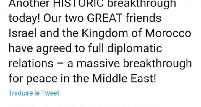 Le Maroc accepte de normaliser ses relations avec Israël, dit Trump