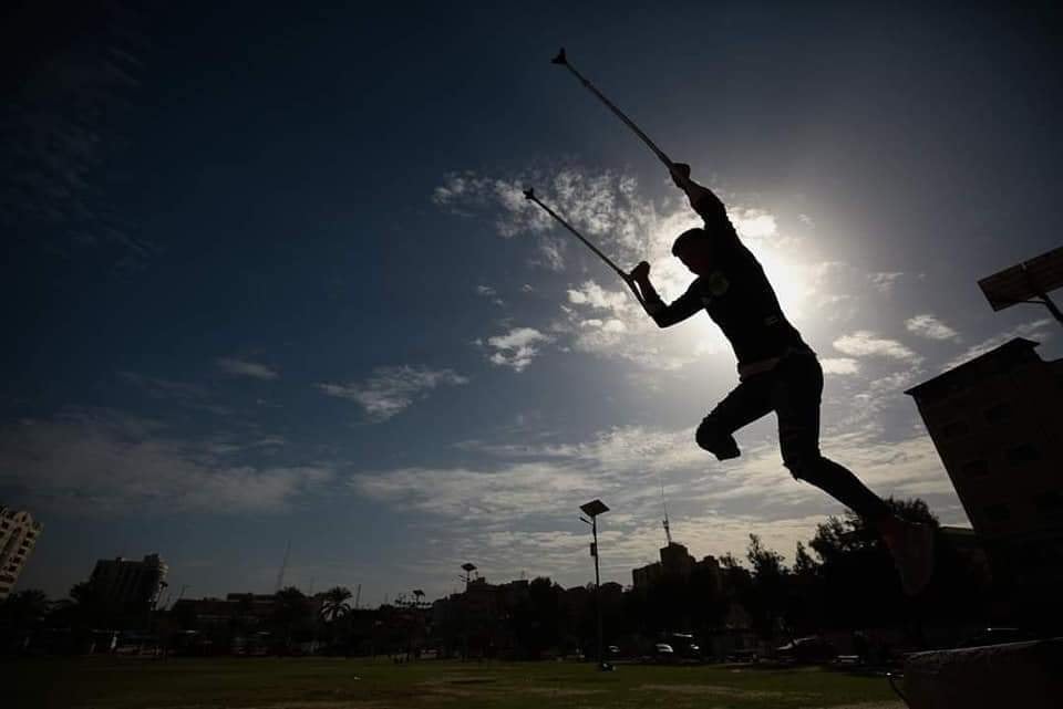 Mohammed Aleiwa s'entraîne avec une jambe. Il est le parfait exemple de la jeunesse palestinienne énergique et déterminée.4