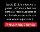 La France est le 3ème fournisseur d’armes à l’Arabe Saoudite et aux Emirats arabes unis