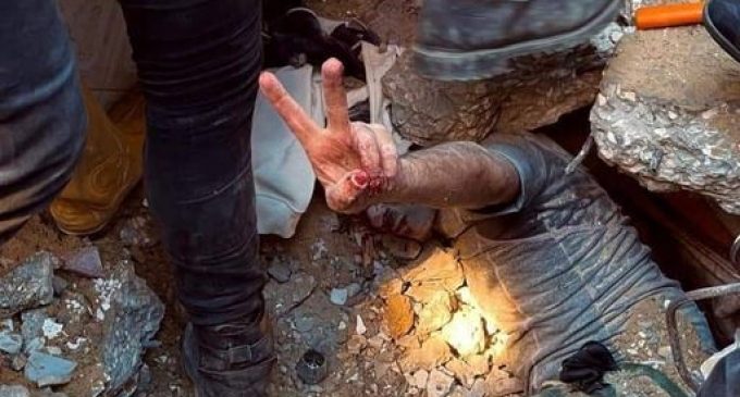 Une photo qui vaut 1000 mots, prise aujourd’hui à Gaza … Sans commentaire