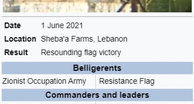 Wikipedia rapporte déjà la « bataille du drapeau » du 1/06/21.
