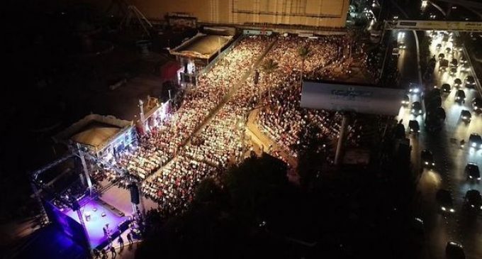 Rassemblement monstre des chrétiens libanais du MPL de Michel Aoun (allié du Hezbollah