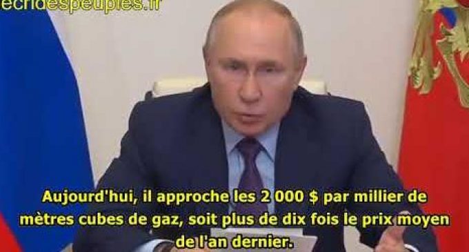 Poutine sur la crise du gaz : l’Europe paie le prix de son imprudence