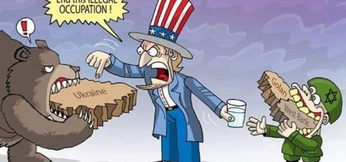 Les USA s’indignent de la Russie en Ukraine mais reconnaissent toutes les annexions d’Israël