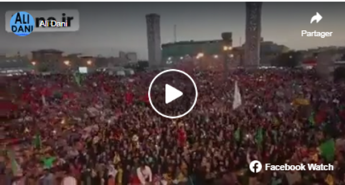 Les images des iraniens criant : « À tes ordres ô Khaménéi » que les médias vendus à l’Amerique ne vous montrerons jamais…