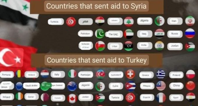 Une dizaine de pays seulement ont envoyé de l’aide humanitaire à la Syrie, contre une cinquantaine pour la Turquie.